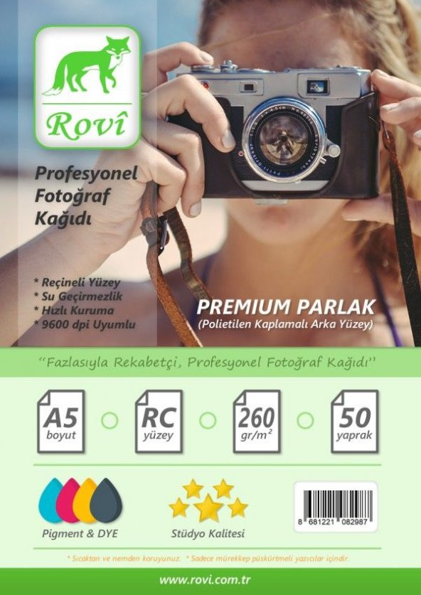 Canon Epson Hp Için Rapunzel Parlak Fotoğraf Kağıdı 260gsm 50yp A5 15x21 ürün görseli 1