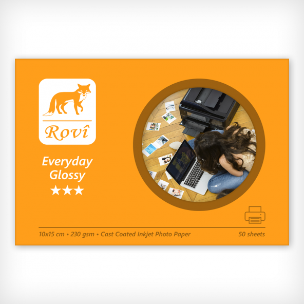 Rovi Everyday Parlak Fotoğraf Kağıdı 230Gsm 50Yp 10X15 ürün görseli 1