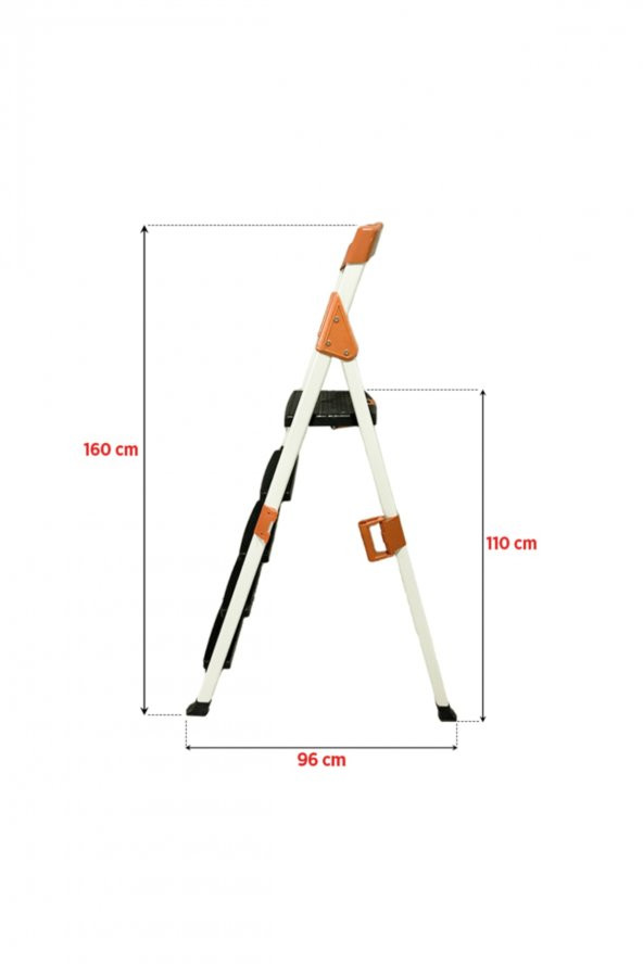 dora 4+1 Basamak Ev Ofis Bahçe Merdiveni - Resim 2
