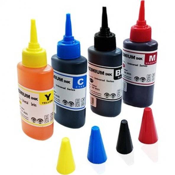 Bitmeyen Kartuşlu Yazıcı Mürekkep Seti 4 X 100 ML ürün görseli 1
