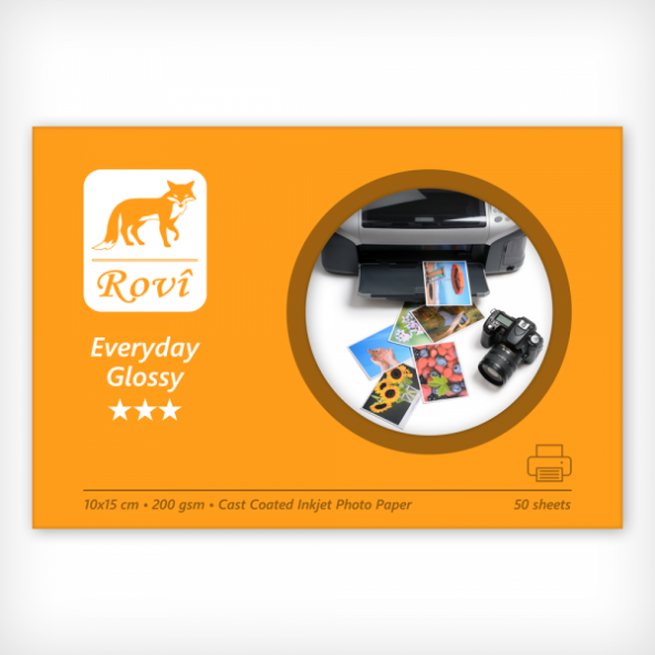 Rovi Everyday Parlak Fotoğraf Kağıdı - 200Gsm - 50Yp - 10X15 ürün görseli 1