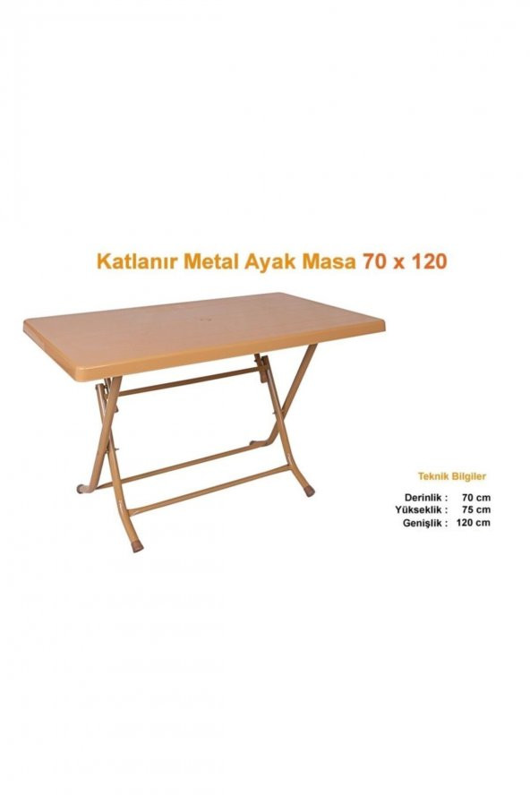 Netbazaars Katlanır Plastik Masa 70x120 Cm ürün görseli 1