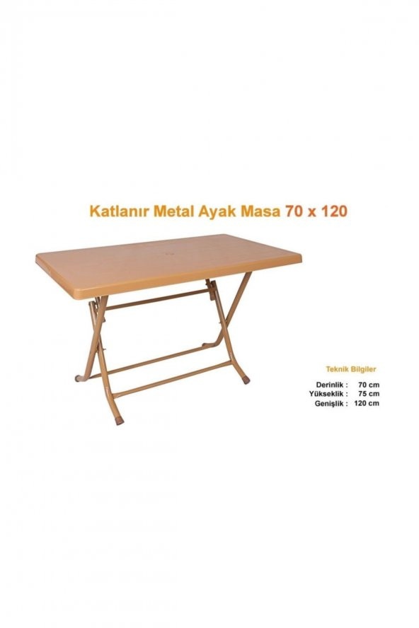 Netbazaars Plastik Katlanır Masa 70x120 Ölçülerinde ürün görseli 1