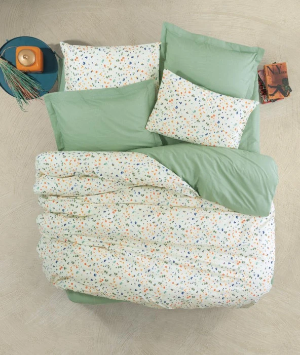 Cotton Box Petite Çift Kişilik Nevresim Takımı Lola Yeşil ürün görseli 1