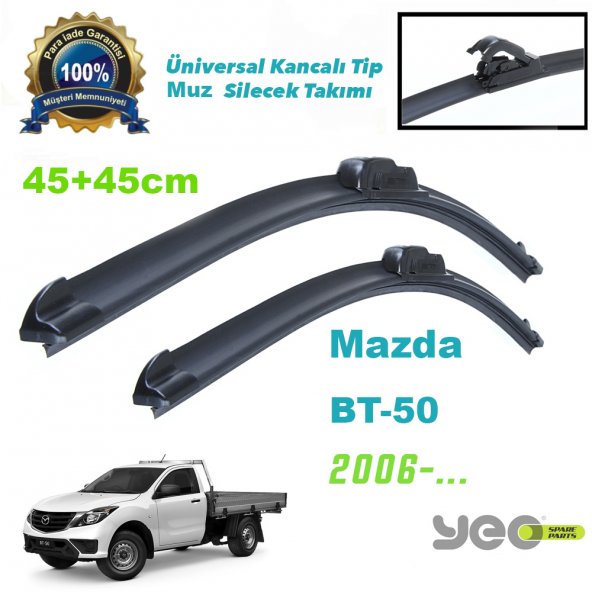 Mazda BT-50 YEO Aeroflex Muz Silecek Takımı ürün görseli 1