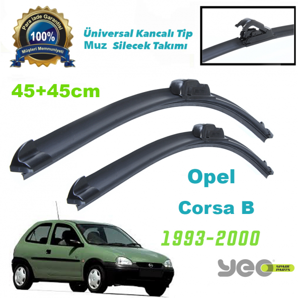 Opel Corsa B Yeo Aeroflex Muz Silecek Takımı ürün görseli 1