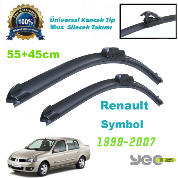Renault Symbol Yeo Aeroflex Muz Silecek Takımı ürün görseli 1