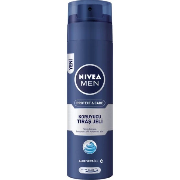 NIVEA Men Protect&Care Tıraş Jeli 200ml,Kuru Ciltler İçin,Pürüzsüz Tıraş ürün görseli 1