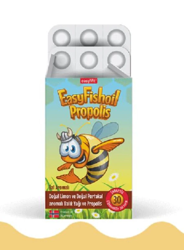 Easyfishoil Propolisli Omega 3 Jel Tablet 30'lu 8682792377045 ürün görseli 1