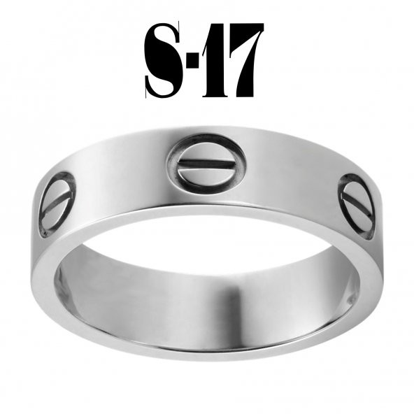 Kartier Düz Yüzük Silver Renk 17 Numara - 556 ürün görseli 1