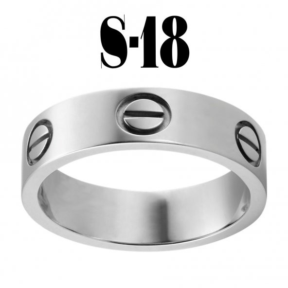 Kartier Düz Yüzük Silver Renk 18 Numara - 561 ürün görseli 1