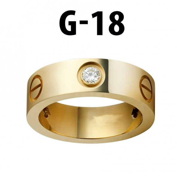 Kartier Taşlı Yüzük Gold Renk 18 Numara - 543 ürün görseli 1