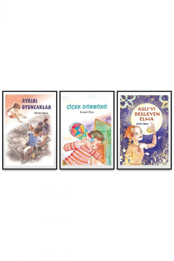 Tudem Çocuk Seti 3 Kitap (Çiçek Dürbünü - Aykırı Oyuncaklar - Aslıyı Bekleyen Elma ) ürün görseli 1