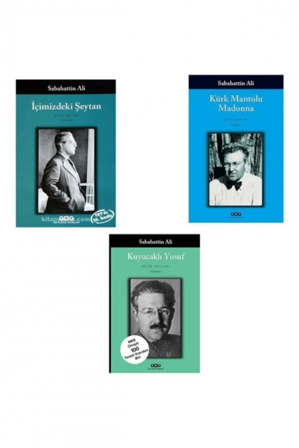 Kürk Mantolu Madonna- Içimizdeki Şeytan- Kuyucaklı Yusuf Sabahattin Ali (3 Kitap Set) ürün görseli 1