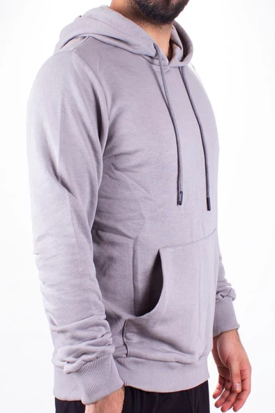 Twister 2732 Gri Kapüşonlu Erkek Sweatshirt ürün görseli 1