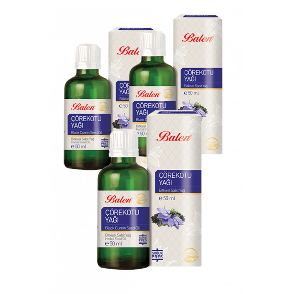 3 Kutu Balen Çörekotu Yağı 50 ml ürün görseli 1