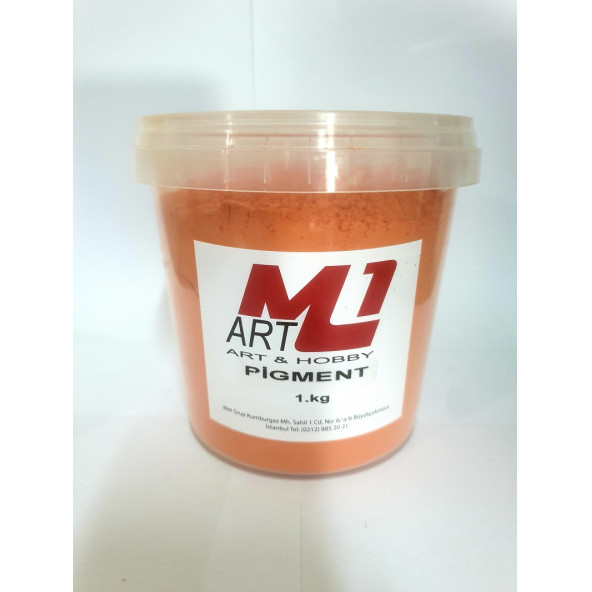 M1 ART Toz Pigment Boya TURUNCU 1.kg -Epoksi Reçine-Poliüretan Reçine-Polyester Reçine-Mum Boyası ürün görseli 1
