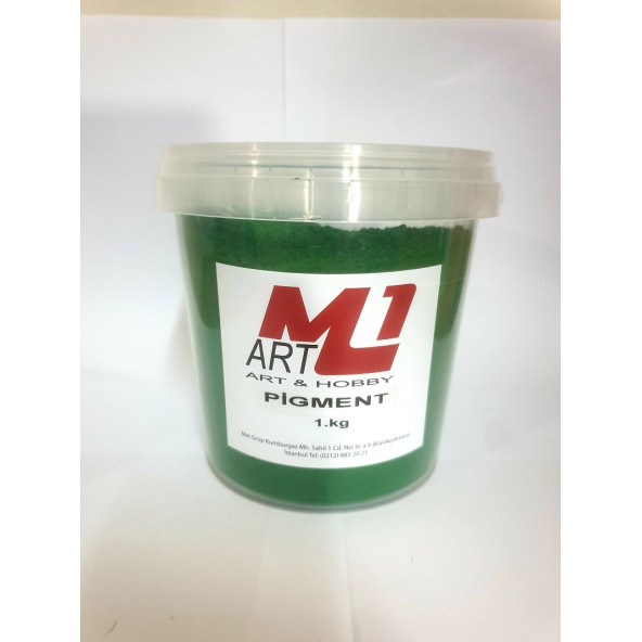 M1 ART Toz Pigment Boya YAYLA YEŞİLİ 1.kg -Epoksi Reçine-Poliüretan Reçine-Polyester Reçine-Mum Boyası ürün görseli 1