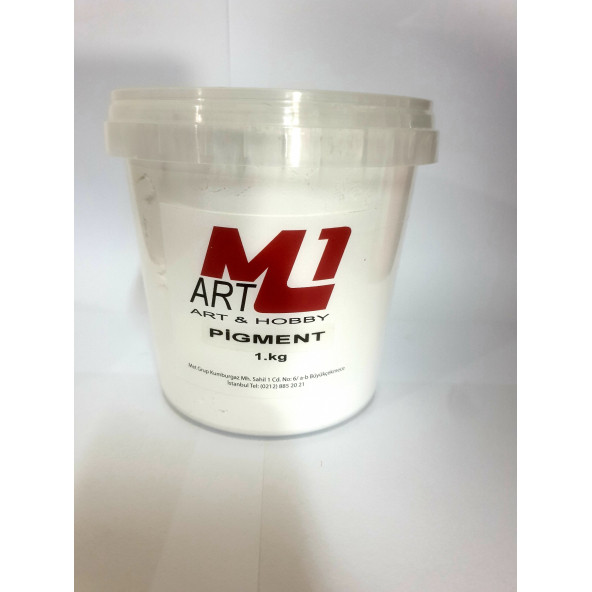 M1 ART Toz Pigment Boya BEYAZ 1.kg -Epoksi Reçine-Poliüretan Reçine-Polyester Reçine-Mum Boyası ürün görseli 1