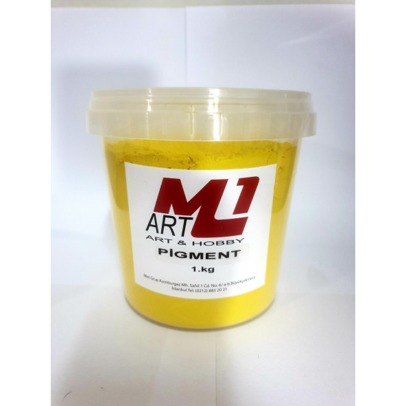 M1 ART Toz Pigment Boya SARI 1.kg -Epoksi Reçine-Poliüretan Reçine-Polyester Reçine-Mum Boyası ürün görseli 1