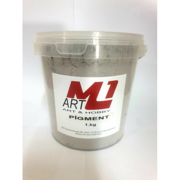 M1 ART Toz Pigment Boya GRİ 1.kg -Epoksi Reçine-Poliüretan Reçine-Polyester Reçine-Mum Boyası ürün görseli 1