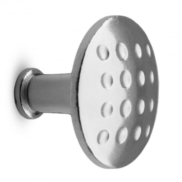 Düğme Noktalı Çekmece Dolap Kapak Kulpu Kulbu Krom Metal Kulp ürün görseli 1