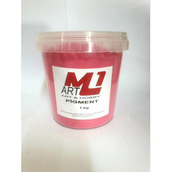 M1 ART Toz Pigment Boya PEMBE 1.kg -Epoksi Reçine-Poliüretan Reçine-Polyester Reçine-Mum Boyası ürün görseli 1