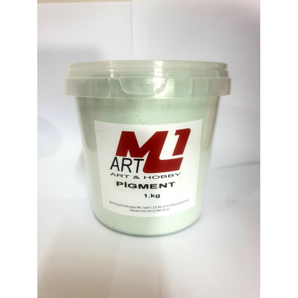 M1 ART Toz Pigment Boya SU YEŞİLİ 1.kg -Epoksi Reçine-Poliüretan Reçine-Polyester Reçine-Mum Boyası ürün görseli 1
