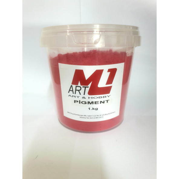 M1 ART Toz Pigment Boya KIRMIZI 1.kg -Epoksi Reçine-Poliüretan Reçine-Polyester Reçine-Mum Boyası ürün görseli 1