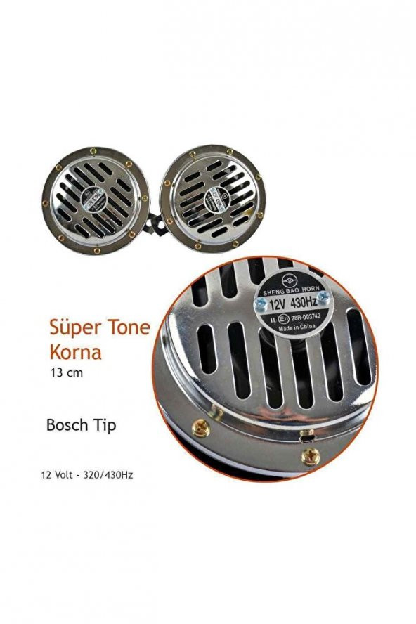 Hella Tip Korna Super Ton Nikelajlı Krom Korna 12v ürün görseli 1