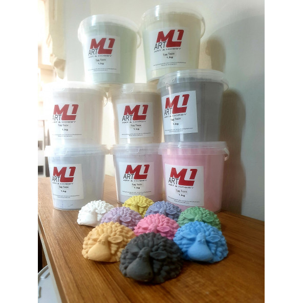 M1 ART Kokulu Taş Tozu 1kg - (kokusuzdur) 9 RENK SEÇENEĞİ ürün görseli 1