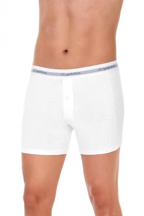 6 Adet Yıldız Erkek Likralı Uzun Boxer Short Beyaz 110 ürün görseli 1