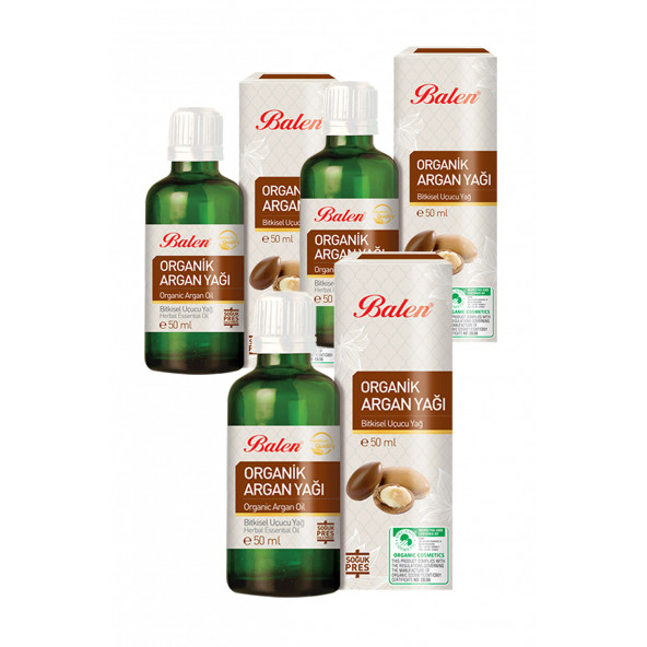 3 Kutu Balen Organik Argan Yağı 50 Ml Bitkisel Yağ ürün görseli 1