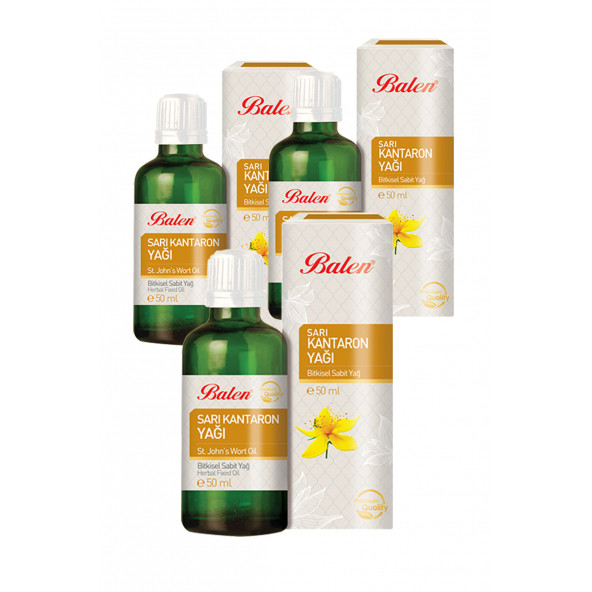 3 Kutu Balen Sarı Kantaron Yağı 50 ml ürün görseli 1