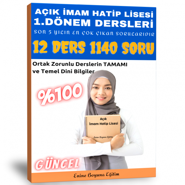Açık İmam Hatip Lisesi 1. Dönem Tüm Dersler Çıkmış Sorular (1140 Soru) ürün görseli 1