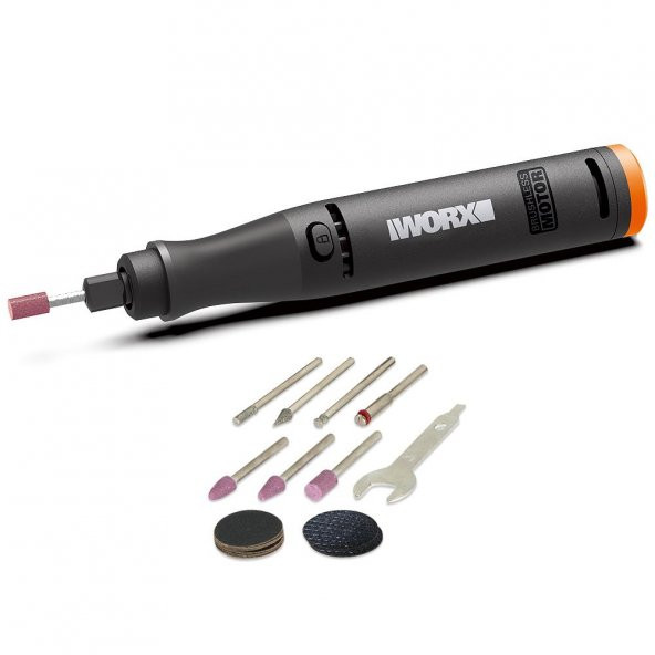 WORX WX739.9 MAKERX 20Volt Kömürsüz Profesyonel Gravür Makinesi + 19 Aksesuar (Akü Dahil Değildir) ürün görseli 1