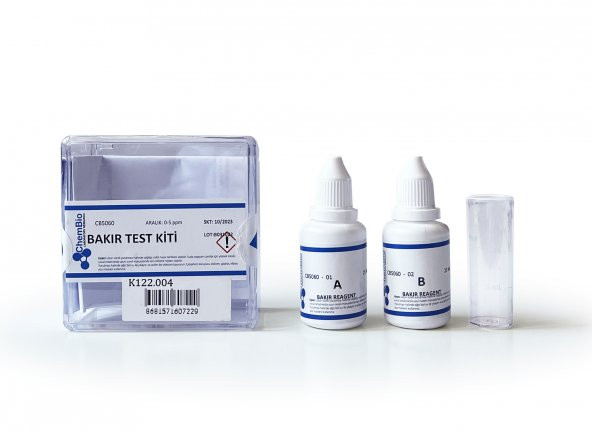 ChemBio Bakır Test Kiti 0-5 ppm 100 Test Kolorimetrik ürün görseli 1