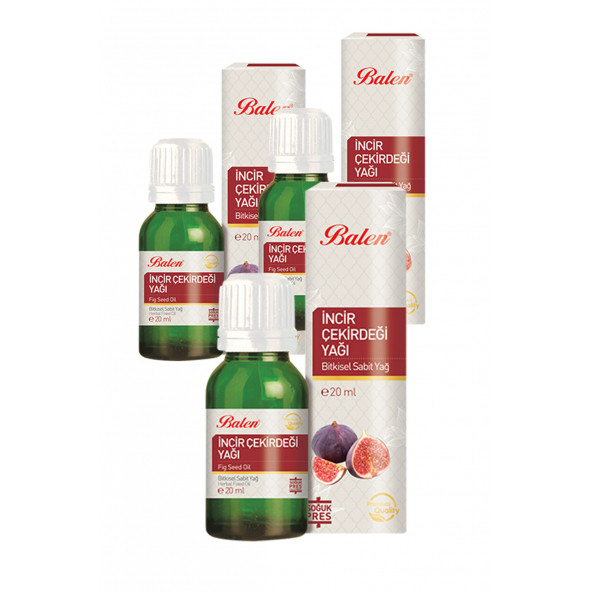 3 Kutu Balen İncir Çekirdeği Yağı 20 ml incir yağı ürün görseli 1