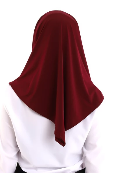 Yetişkin Pratik Eşarp Bordo Renk - Resim 6