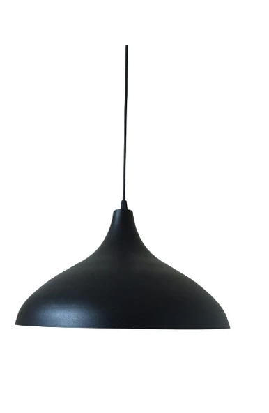 Rys Retro Metal Dekoratif Rustik Kafe Mutfak Aydınlatma Siyah içi Beyaz Sarkıt Avize Çap:35 cm ürün görseli 1
