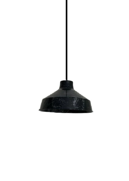 Rsylight Retro Siyah Beyaz Desenli Dekoratif Tekli Rustik Metal Sarkıt Avize ürün görseli 1