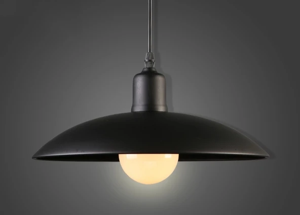 Rsylight Metal Siyah Retro Dekoratif Kafe Mutfak Sarkıt Avize Çap:30 cm ürün görseli 1