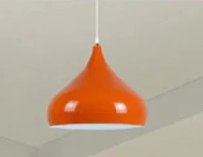 Rys Retro Metal Dekoratif Rustik Kafe Mutfak Aydınlatma Turuncu Tekli Sarkıt Avize Çap:43 Cm ürün görseli 1