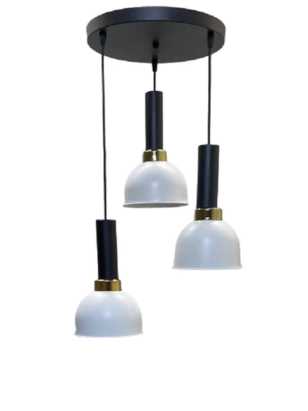 Rsylight Vira Retro Metal Dekoratif 3 lü Modern Rustik Sarkıt Avize Çap :30 cm ürün görseli 1