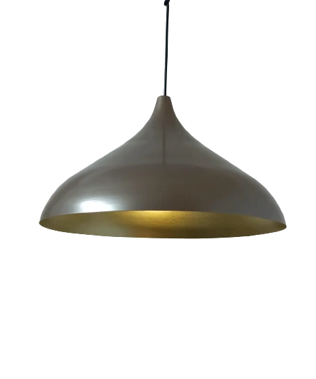 Rys Retro Metal Sedefli Kahve Dekoratif Rustik Metal Sarkıt Avize Çap:43 cm ürün görseli 1
