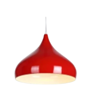Rys Retro Metal Dekoratif Rustik Kafe Mutfak Aydınlatma Kırmızı Tekli Sarkıt Avize Çap:43 Cm ürün görseli 1