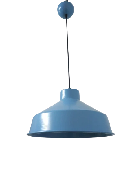 Rys Retro Metal Mavi Dekoratif Tekli Kafe Mutfak Çocuk Odası Sarkıt Avize Çap:30 cm ürün görseli 1