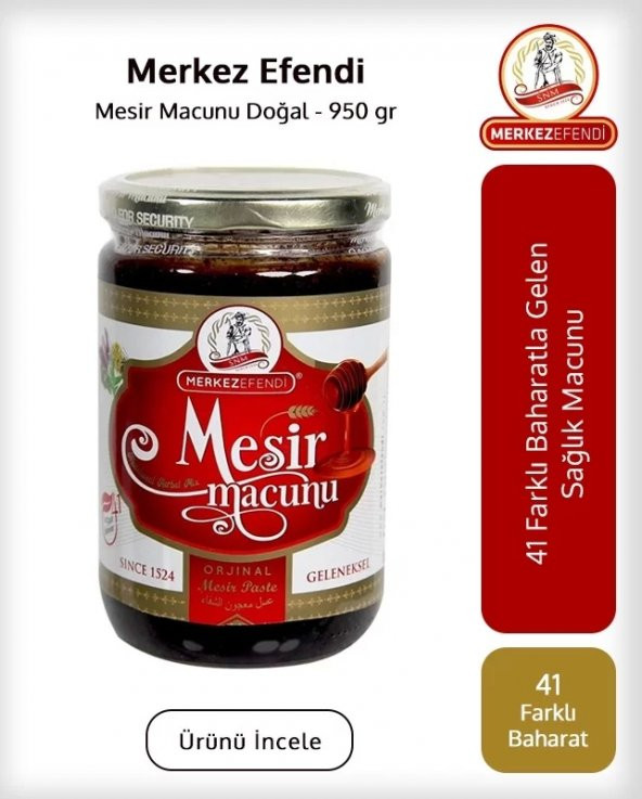 Merkez Efendi Mesir Macunu %100 Doğal 1 Adet 950 gr ürün görseli 1