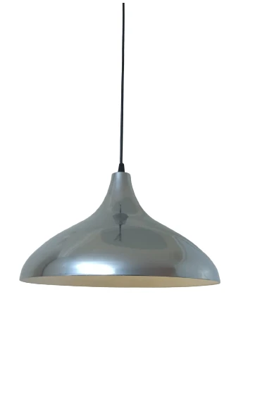 Rys Retro Metal Dekoratif Rustik Kafe Mutfak Aydınlatma Krom içi Beyaz Sarkıt Avize Çap:35 cm ürün görseli 1
