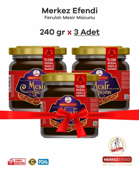 Merkez Efendi 3 Kavanoz  Mesir Macunu 240 Gr ürün görseli 1
